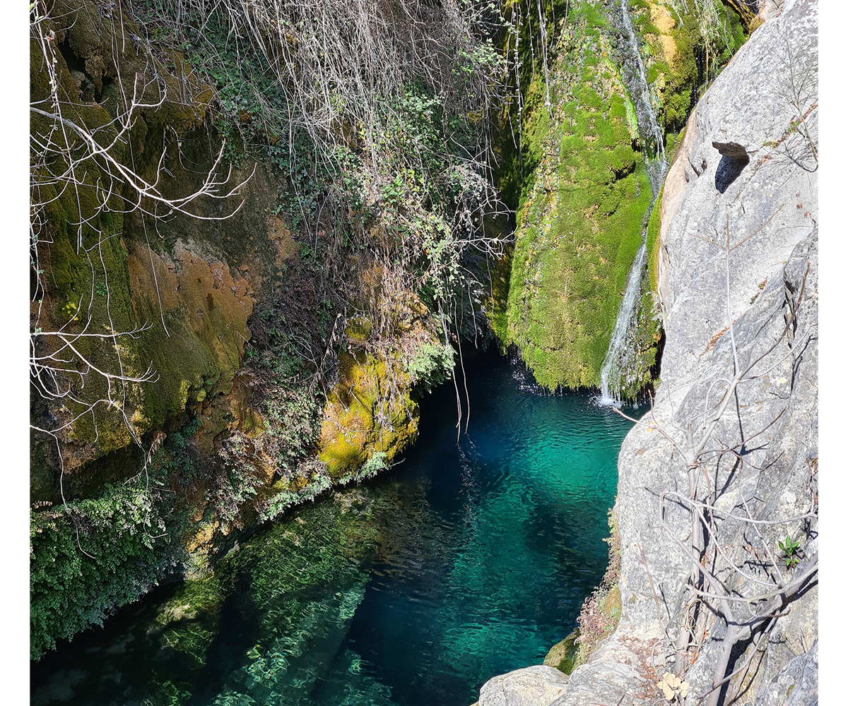 Cascade du Latay avec son chien