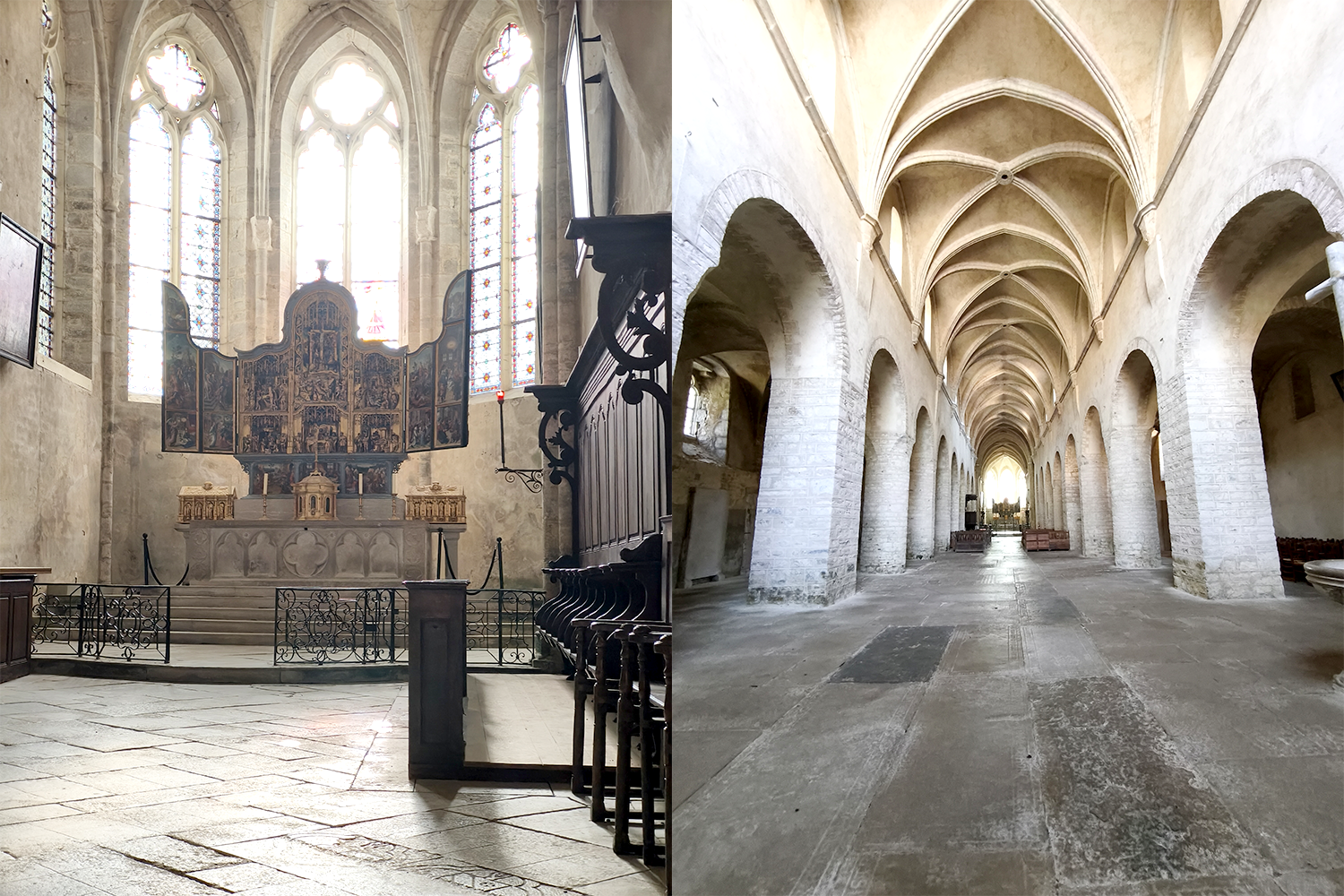 ABBAYE BAUME LES MESSIEURS INTERIEUR EGLISE